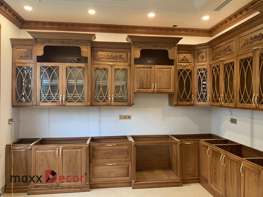 Báo giá tủ bếp gỗ gõ rẻ nhất hà Nội