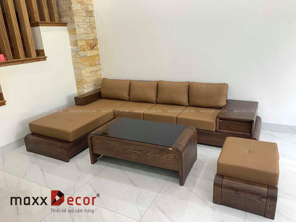 sofa gỗ tự nhiên cao cấp đẹp tại Hà Nội