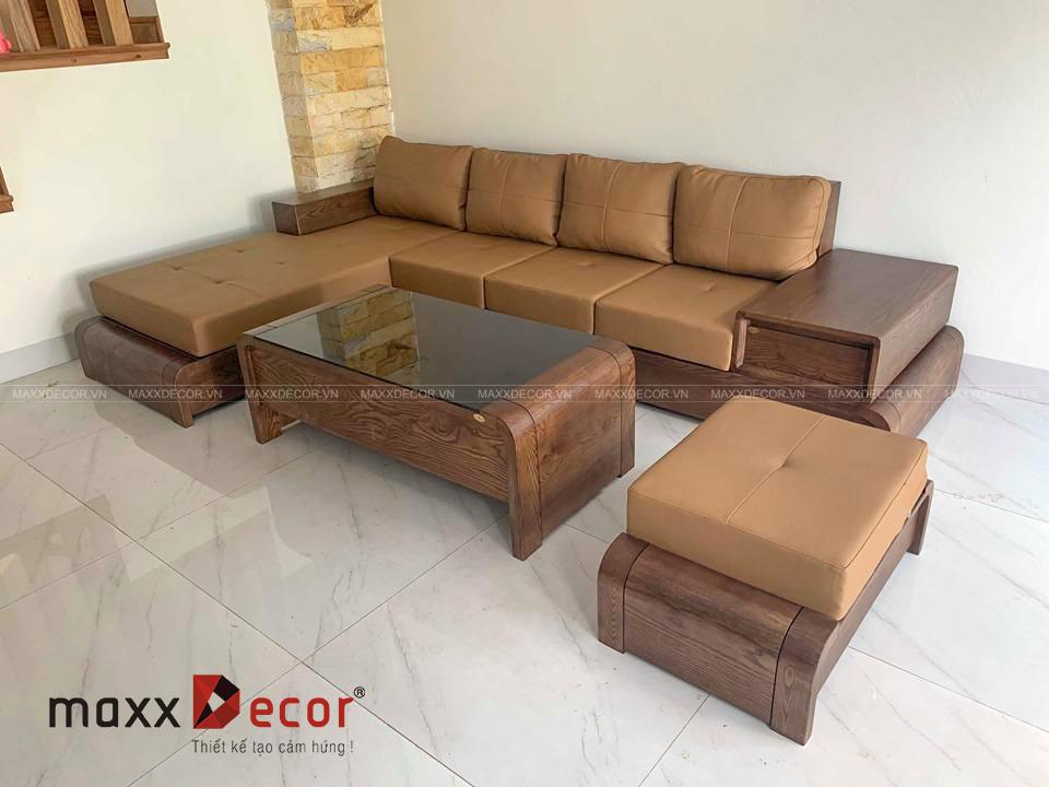 sofa gỗ tự nhiên cao cấp đẹp tại Hà Nội