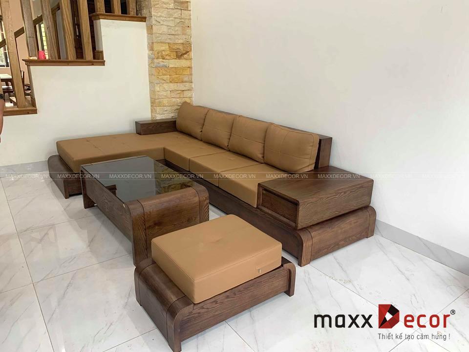 sofa gỗ tự nhiên cao cấp đẹp tại Hà Nội