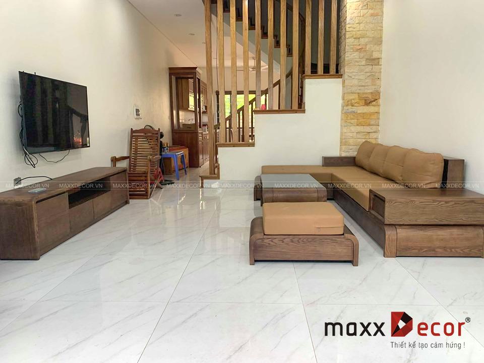 sofa gỗ tự nhiên cao cấp đẹp tại Hà Nội
