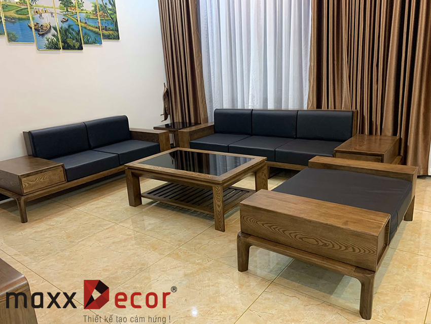 Mẫu sofa gỗ tự nhiên giá rẻ