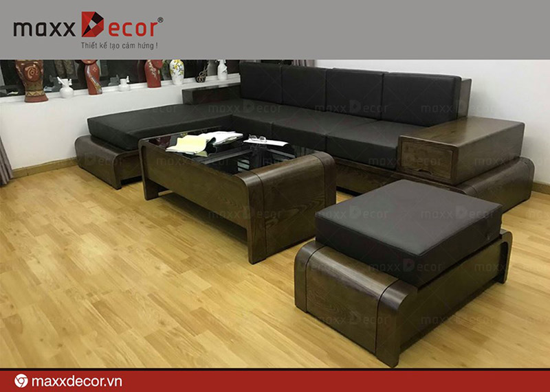 sofa gỗ óc chó maxxDecor