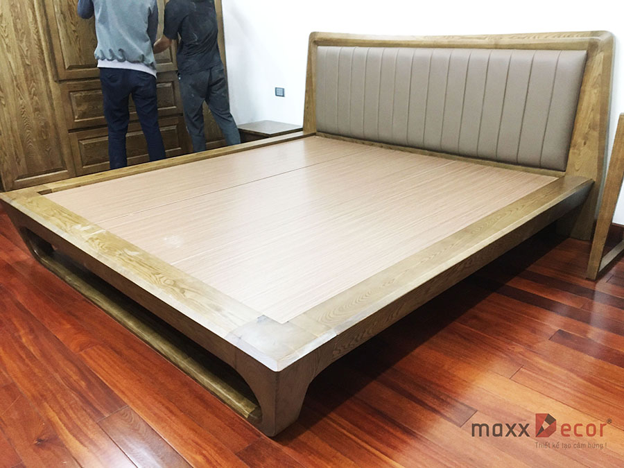 Hoàn thiện nội thất phòng ngủ gỗ tự nhiên đẹp sang