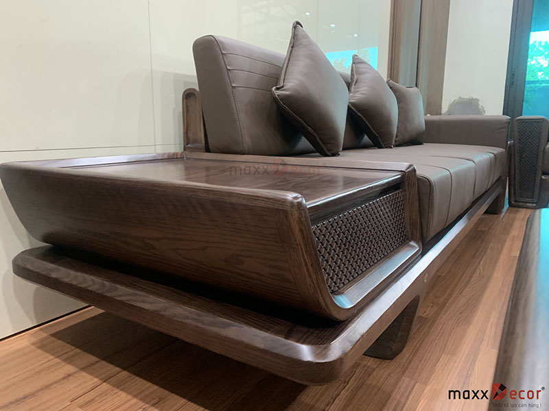 32 mẫu sofa gỗ sồi đắt khách nhất 2022