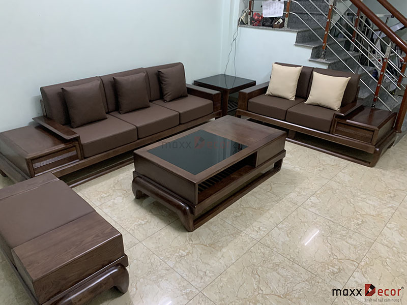 32 mẫu sofa gỗ sồi đắt khách nhất 2022