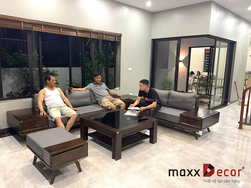 Sofa gỗ tự nhiên đẹp 2019