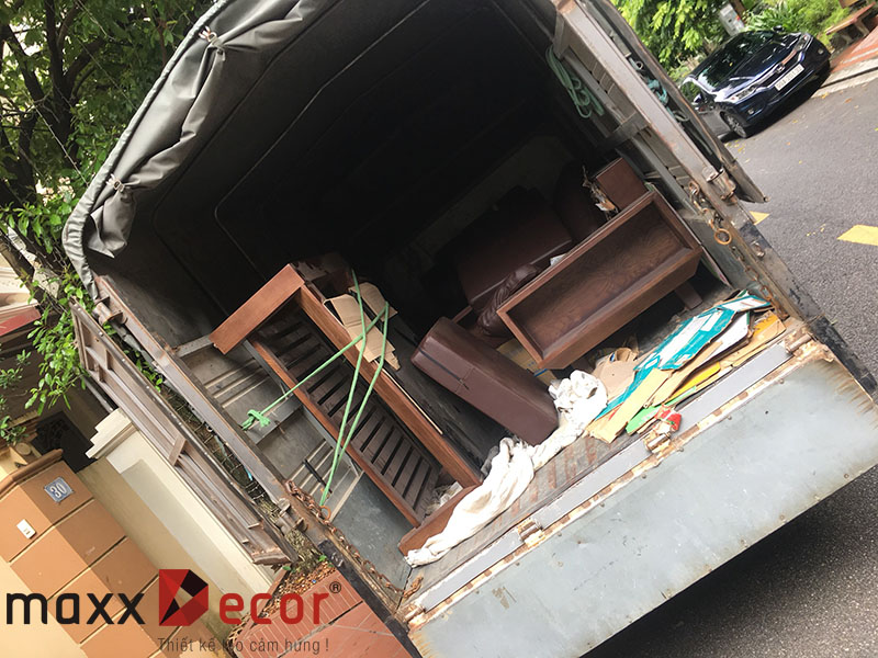 Thiết kế hoàn thiện nội thất phòng khách gỗ tự
nhiên