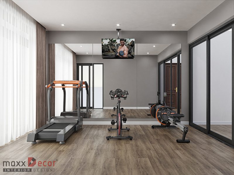 thiết kế nội thất phòng ngủ gỗ óc chó hiện đại