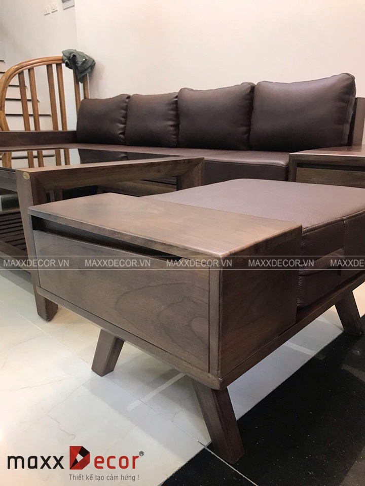 Sofa gỗ tự nhiên hiện đại