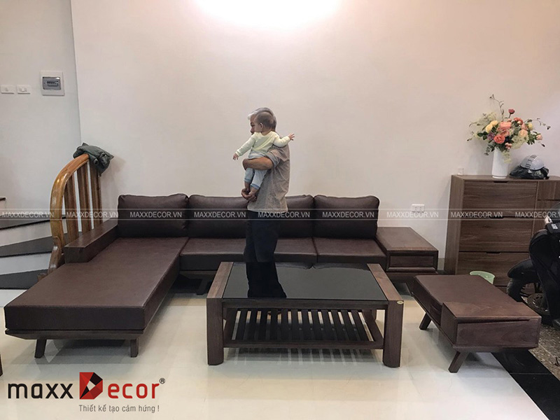 Sofa gỗ tự nhiên hiện đại