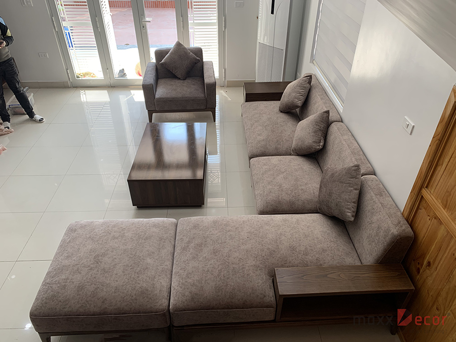 Bàn giao nội thất sofa - giường ngủ gỗ tự nhiên tại nhà khách Hải Phòng