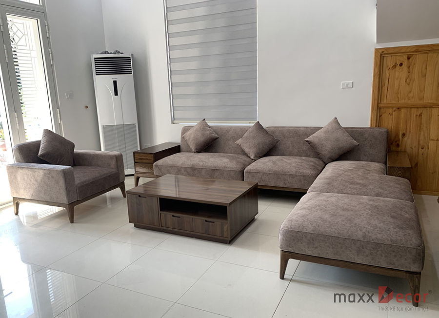 Bàn giao nội thất sofa - giường ngủ gỗ tự nhiên tại nhà khách Hải Phòng