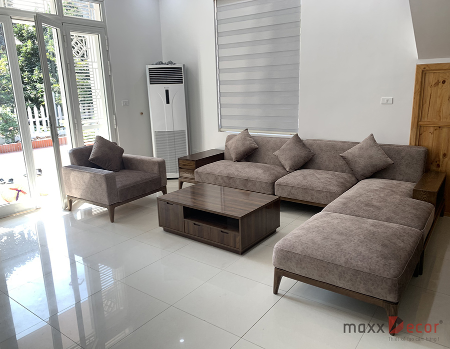 Bàn giao nội thất sofa - giường ngủ gỗ tự nhiên tại nhà khách Hải Phòng
