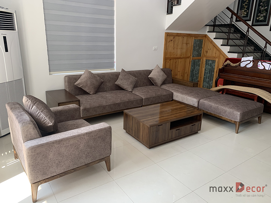 Bàn giao nội thất sofa - giường ngủ gỗ tự nhiên tại nhà khách Hải Phòng