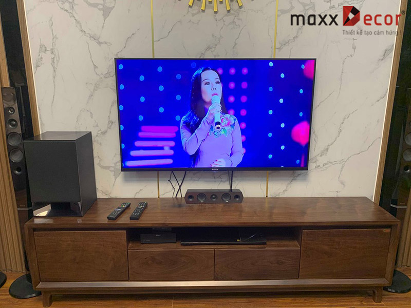 Kệ ti vi gỗ óc chó