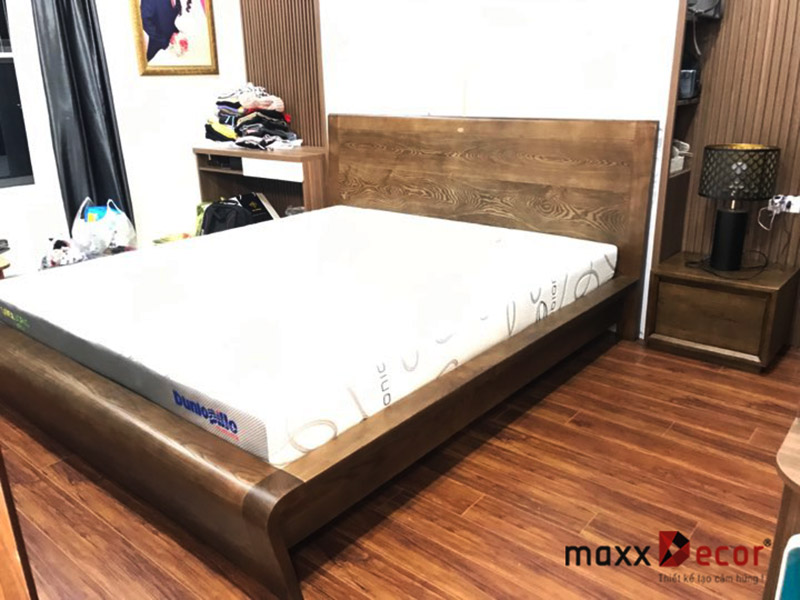 Giường ngủ gỗ tự nhiên hiện đại