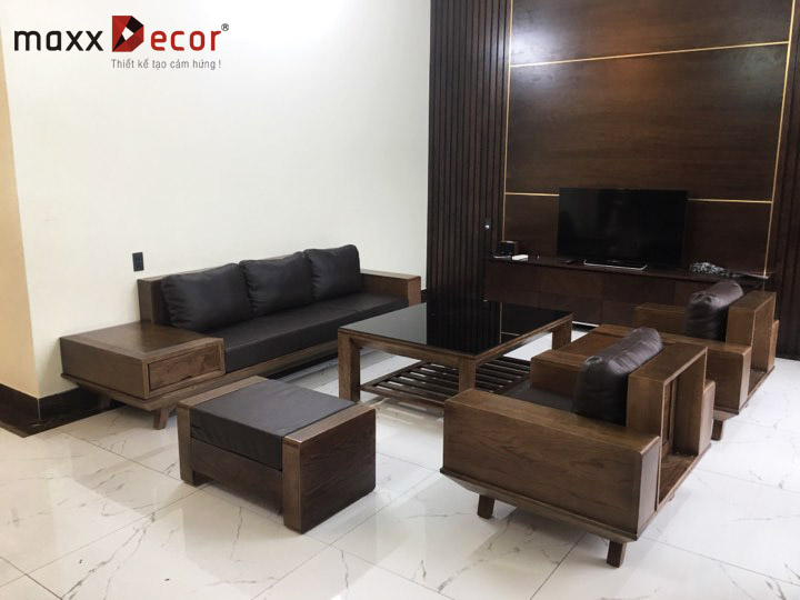 Sofa gỗ tự nhiên hiện đại