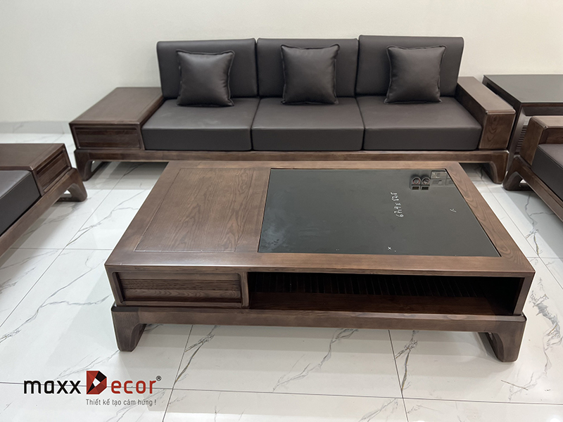 Review sofa gỗ tự nhiên cao cấp tại showroom maxxDecor