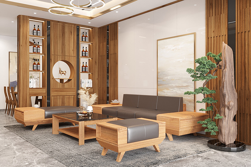 Nội thất chung cư tối giản với gỗ tự nhiên đẹp